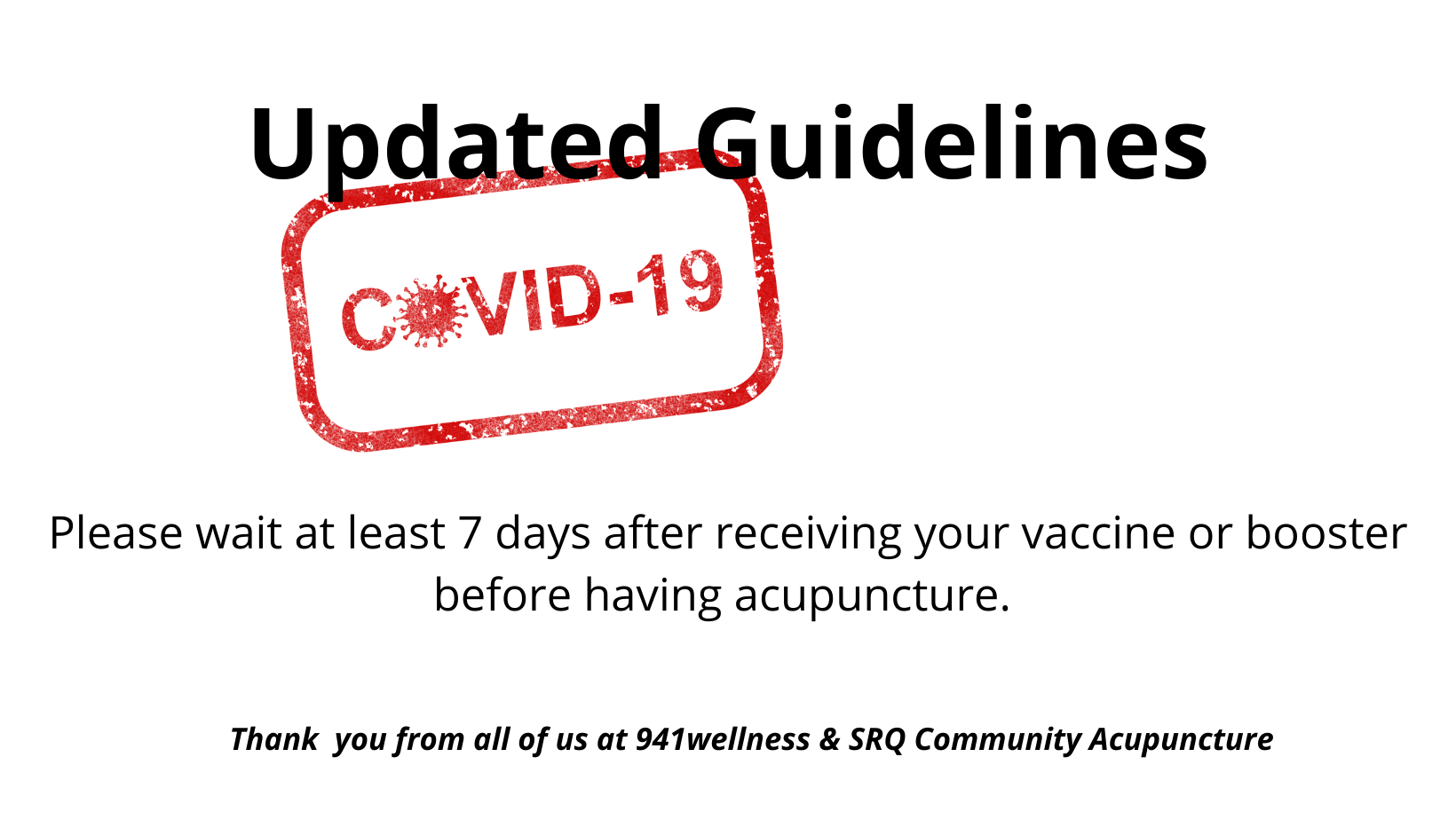 941 Wellness COVID guidelines